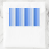 Blauwe schaduwstrepen rechthoekige sticker (Tas)