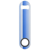 Blauwe schaduwstrepen speed flessenopener (Voorkant)