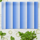 Blauwe schaduwstrepen theedoek (Gevouwen)
