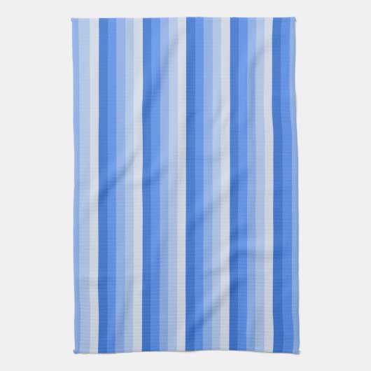 Blauwe schaduwstrepen theedoek (Verticaal)