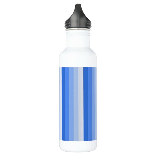 Blauwe schaduwstrepen waterfles  (Links)