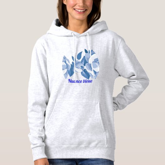 Blauwe schakering hoodie (Voorkant)