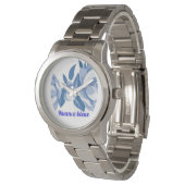 Blauwe schakering horloge (Gekanteld)
