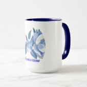 Blauwe schakering mok (Voorkant rechts)