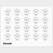 Blauwe Schapen Baby Shower Stickers (Vel)