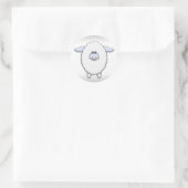 Blauwe Schapen Baby Shower Stickers (Tas)