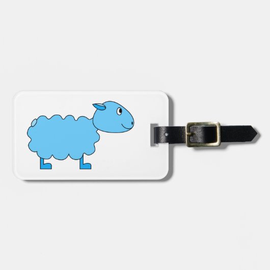 Blauwe schapen. bagagelabel (Voorkant horizontaal)