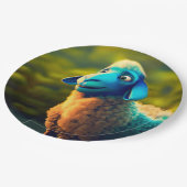 Blauwe schapen papieren bordje (Gekanteld)