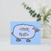 Blauwe Schapen, <YOUR TEXT> Briefkaart (Staand voorkant)