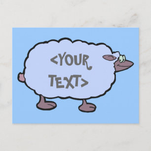 Blauwe Schapen, <YOUR TEXT> Briefkaart