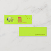 Blauwe schapenkaart mini visitekaartje (Voorkant / Achterkant)