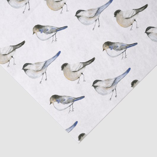 Blauwe scharnieren tissuepapier (Detail)