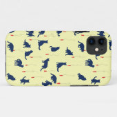 Blauwe schattige kittens en rode vissen Case-Mate iPhone case (Achterkant (horizontaal))