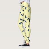 Blauwe schattige kittens en rode vissen leggings (Links)