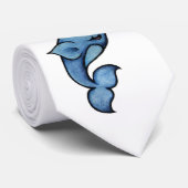 Blauwe schattige narwal stropdas (Opgerold)