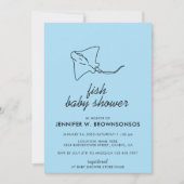 Blauwe Schattigee Beroemdheid Vis Kaart (Voorkant)