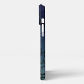 Blauwe schedel en bloemen iPhone hoesje (Linkerkant)