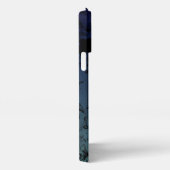 Blauwe schedel en bloemen iPhone hoesje (Rechterkant)