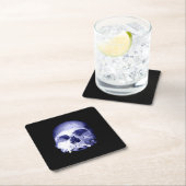 Blauwe schedel kartonnen onderzetters (Insitu)