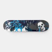 Blauwe schedel skateboard (Horizontaal)