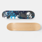 Blauwe schedel skateboard (Horizontaal)