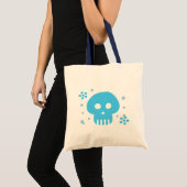 Blauwe schedel tote bag (Voorkant (product))