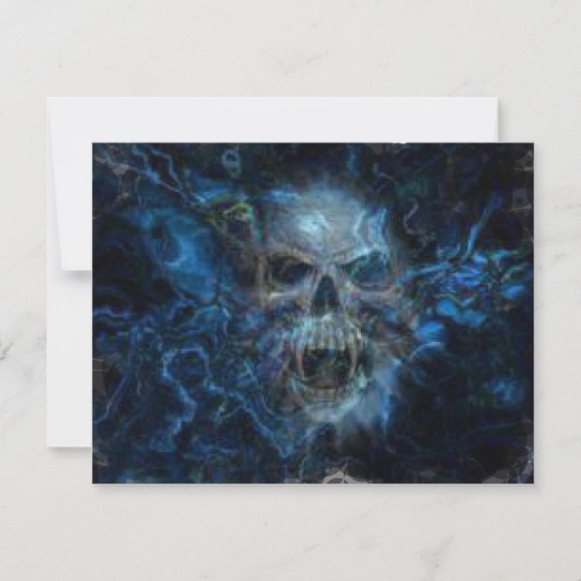 Blauwe schedelblaast (Voorkant)