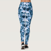 Blauwe schedels leggings (Achterkant)