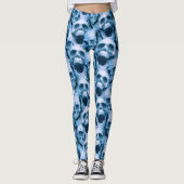 Blauwe schedels leggings (Voorkant)
