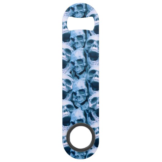 Blauwe schedels speed flessenopener (Voorkant)