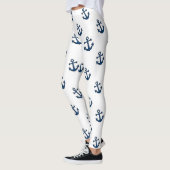 Blauwe scheepsankers leggings (Links)
