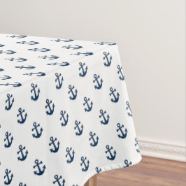 Blauwe scheepsankers tafelkleed