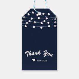 Blauwe scheepskoordlampjes Moderne Chic Elegante F Cadeaulabel