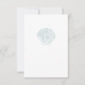 Blauwe schelp bedankkaart (Voorkant)