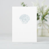 Blauwe schelp bedankkaart (Staand voorkant)