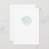 Blauwe schelp bedankkaart (Voorkant / Achterkant)