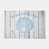 Blauwe schelp deurmat (Voorkant)