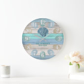 Blauwe Schelp en Hout van het Strand Zeilthema - B Grote Klok (Huis)