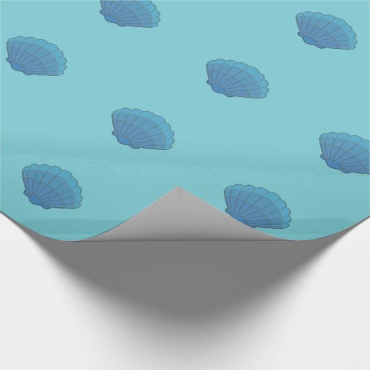 Blauwe Schelp Mozaïek Cadeaupapier (Hoek)