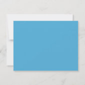 Blauwe schelp rand moderne briefkaart (Achterkant)
