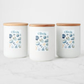 Blauwe Schelp Voedselcontainer Label | Aangepaste  Etiket (Flessen)