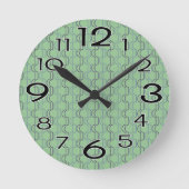 Blauwe schelpdieren ronde klok (Voorkant)