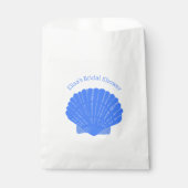 Blauwe schelpen Aangepaste bruidsdouche Bedankzakje (Voorkant)