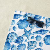 Blauwe schelpen. Nautilus. Strandlaken (In situ)