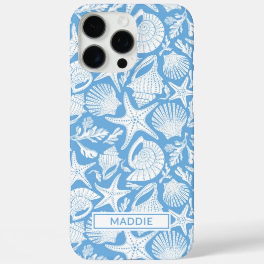 Blauwe Schelpen Persoonlijk Case-Mate iPhone Case (Achterkant)