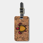 Blauwe schelpschildpad Bagagelabel (Voorkant verticaal)