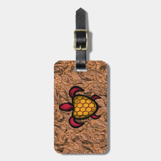 Blauwe schelpschildpad Bagagelabel (Voorkant verticaal)