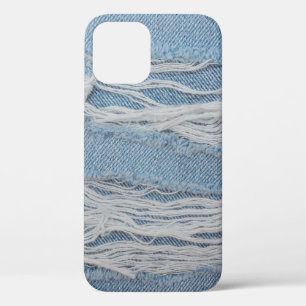 Blauwe scheuren ontkennen jeans textuurachtergrond Case-Mate iPhone case