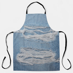 Blauwe scheuren ontkennen jeans textuurachtergrond schort