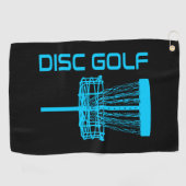 Blauwe schijf Golf Basket Golf Towel Golfhanddoek (Horizontaal)